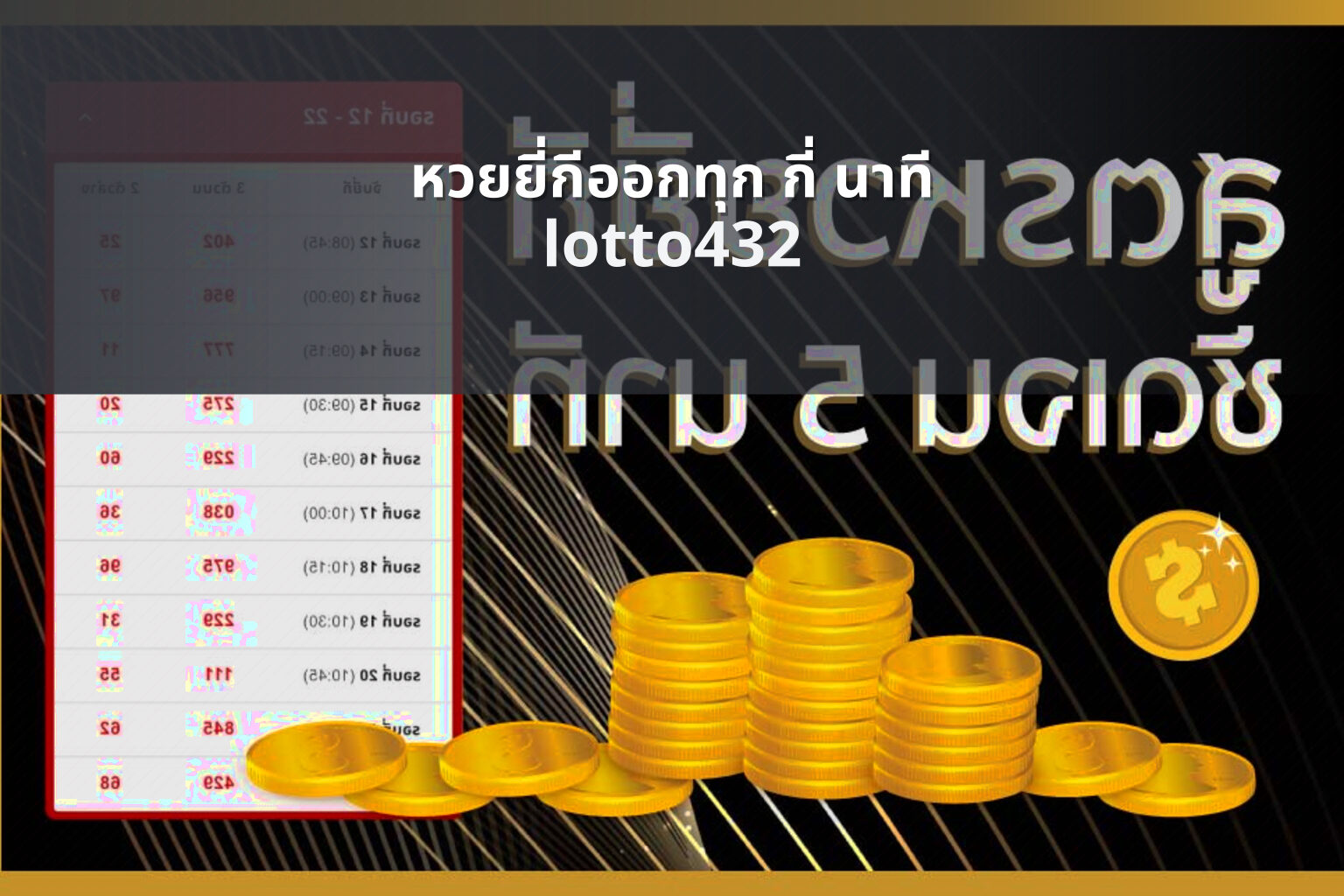 หวยยี่กีออกทุก กี่ นาที - Yee Kee lottery frequency