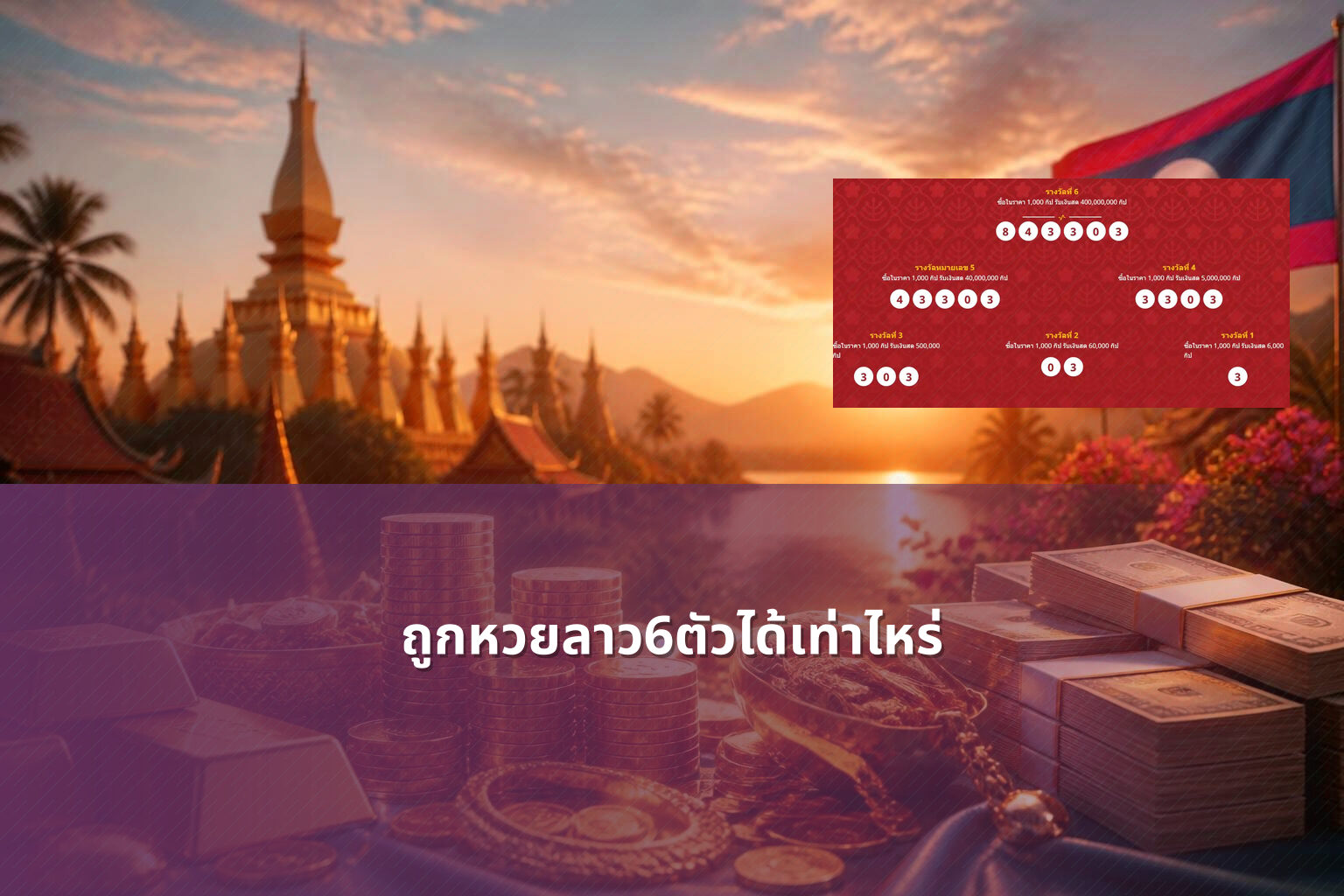 ถูกหวยลาว6ตัวได้เท่าไหร่ - หวยลาว