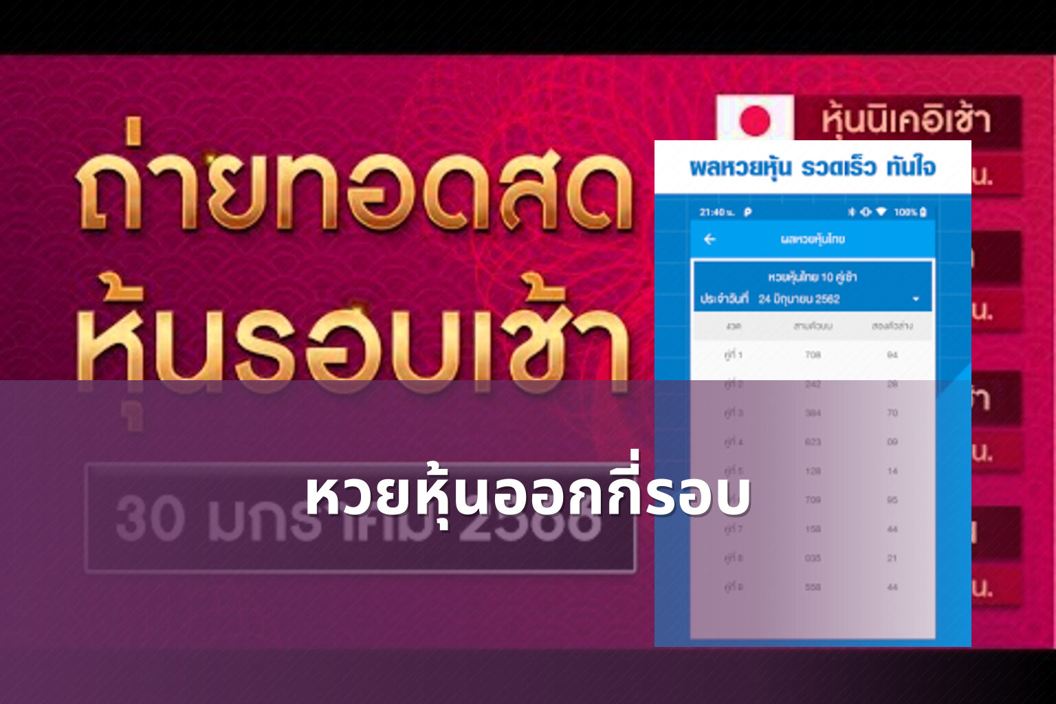 หวยหุ้นออกกี่รอบ - หวยหุ้น