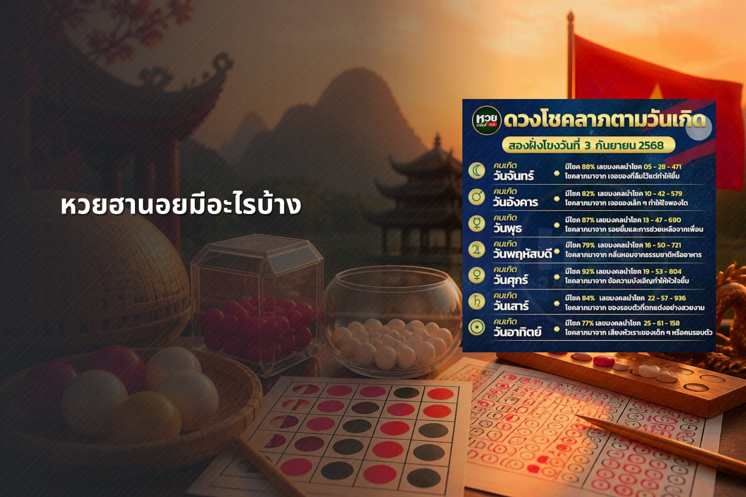 หวยฮานอยมีอะไรบ้าง - หวยฮานอย