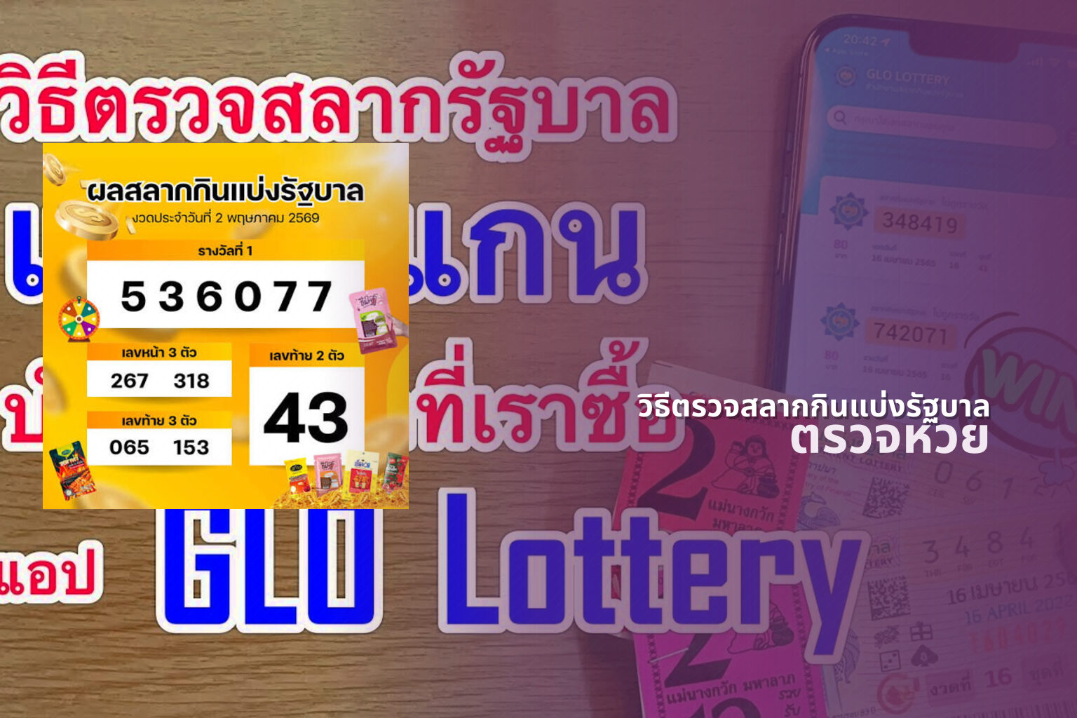วิธีตรวจสลากกินแบ่งรัฐบาล ตรวจหวย