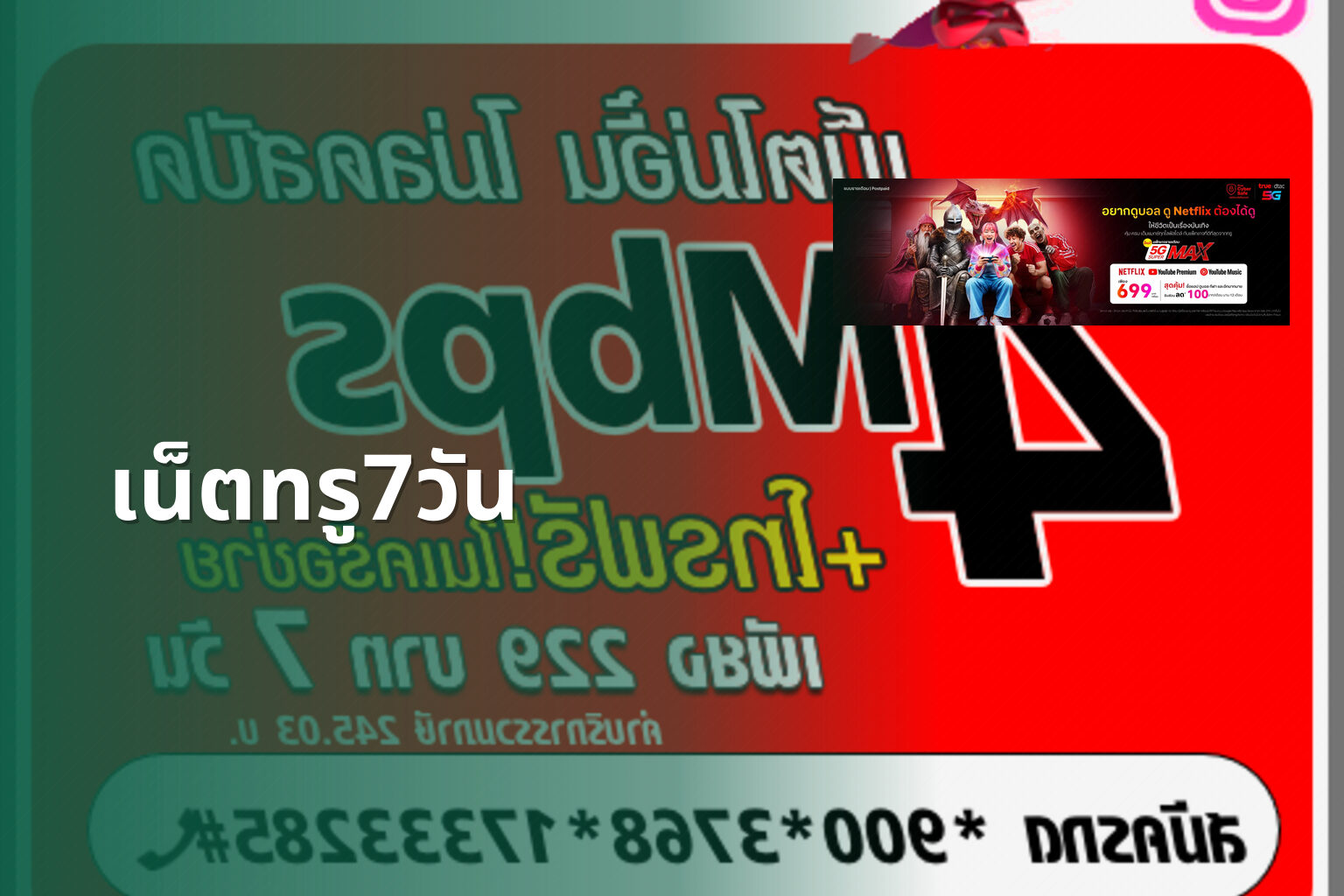 เน็ตทรู7วัน - internet service
