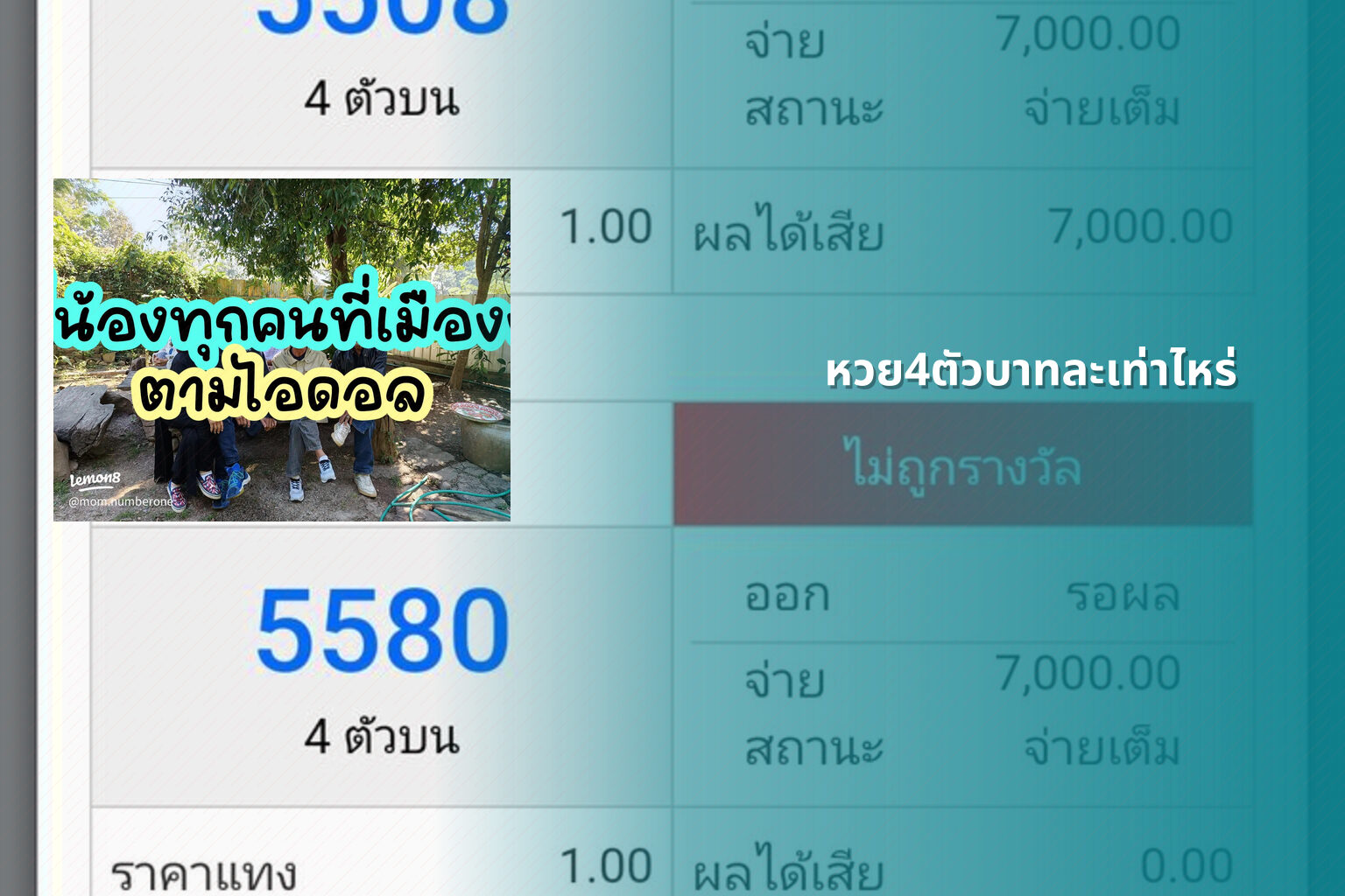 หวย4ตัวบาทละเท่าไหร่ - หวยลาว