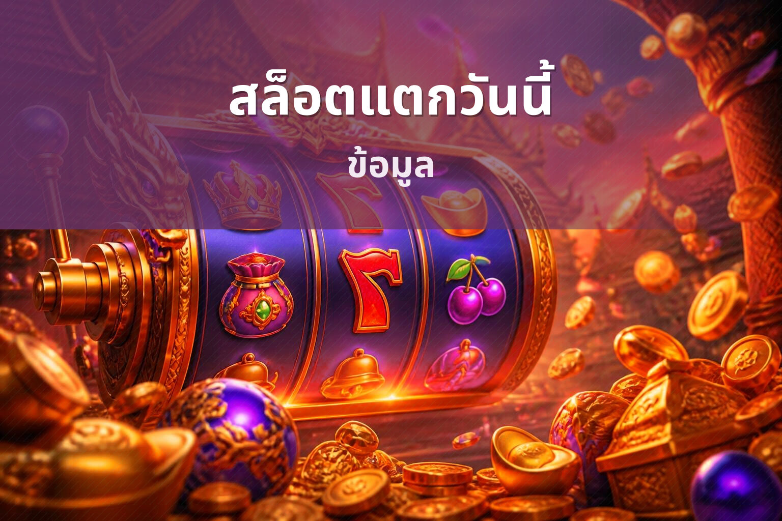 สล็อตแตกวันนี้ ข้อมูล