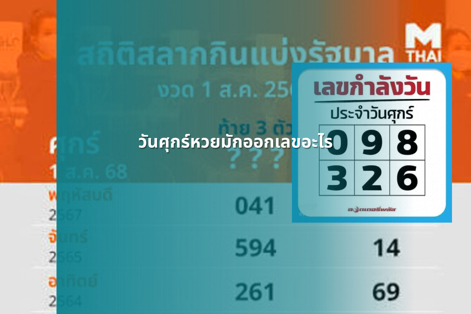 วันศุกร์หวยมักออกเลขอะไร - หวย