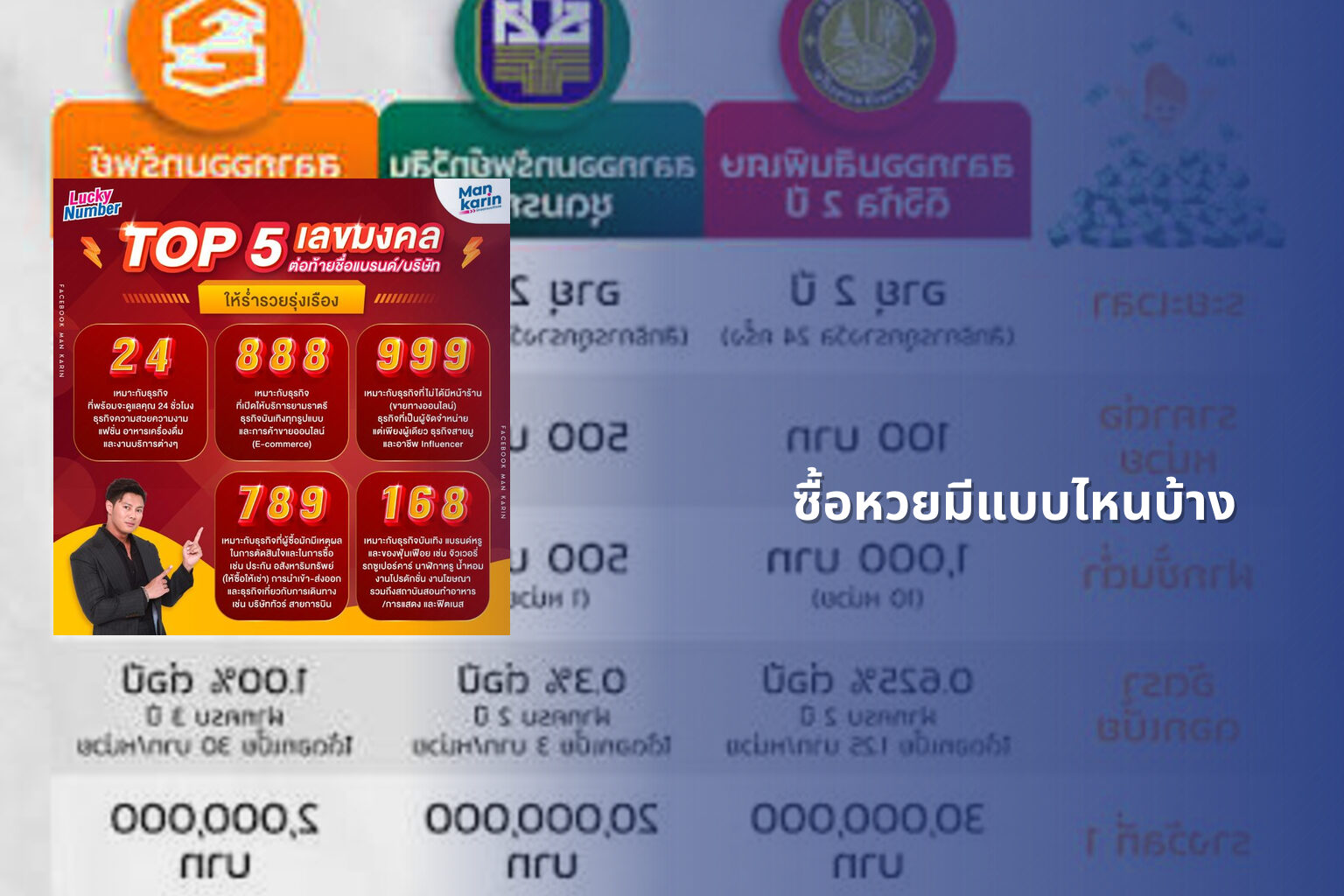 ซื้อหวยมีแบบไหนบ้าง - หวย