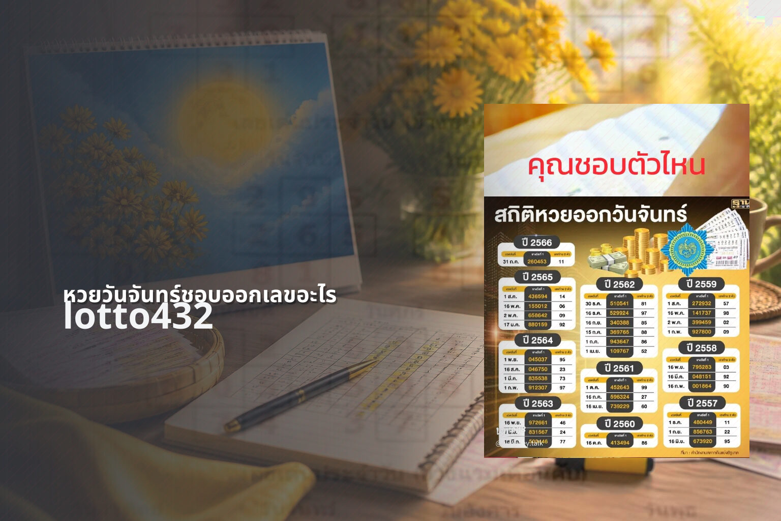 หวยวันจันทร์ชอบออกเลขอะไร lotto432