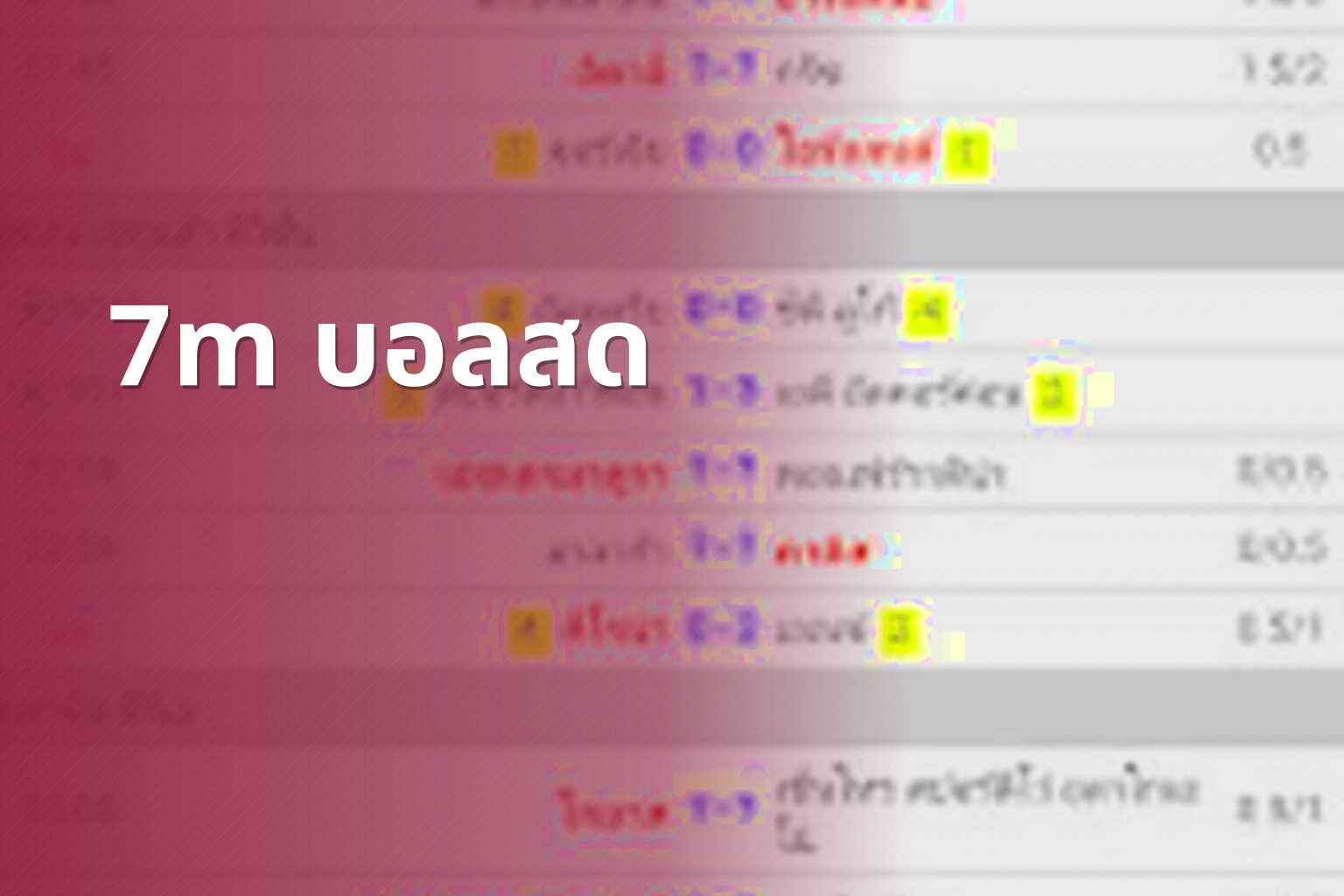 7m บอลสด - live football scores
