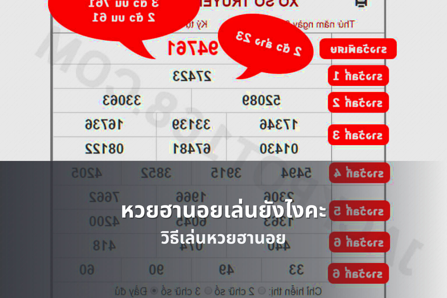 หวยฮานอยเล่นยังไงคะ วิธีเล่นหวยฮานอย