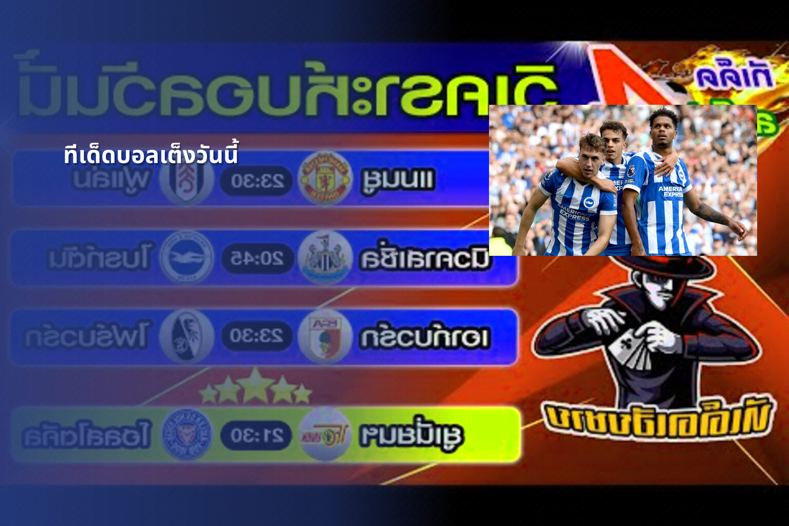 ทีเด็ดบอลเต็งวันนี้ - sports predictions