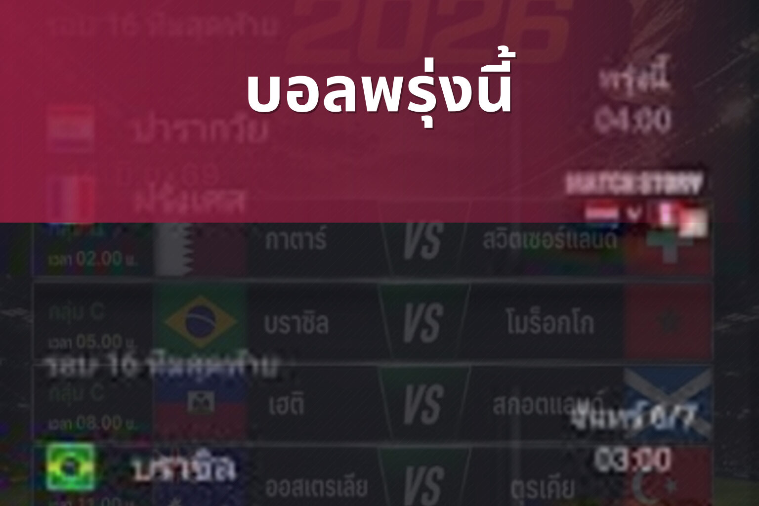 บอลพรุ่งนี้ - sports predictions