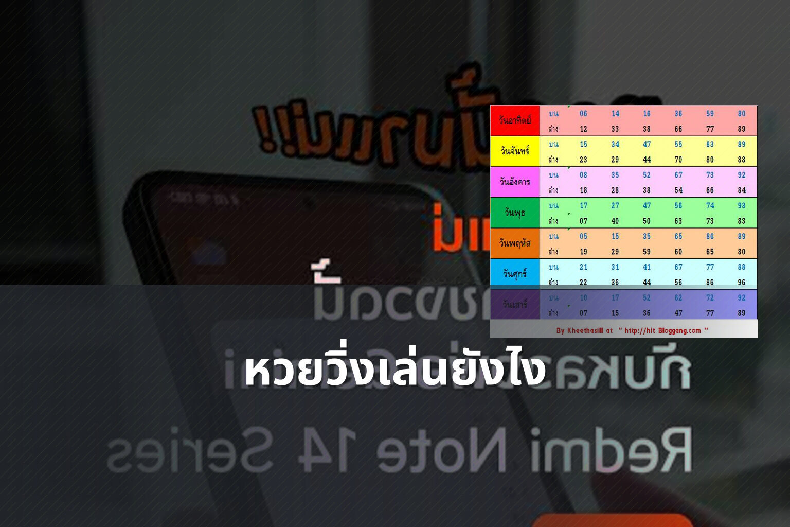 หวยวิ่งเล่นยังไง - lottery playing method