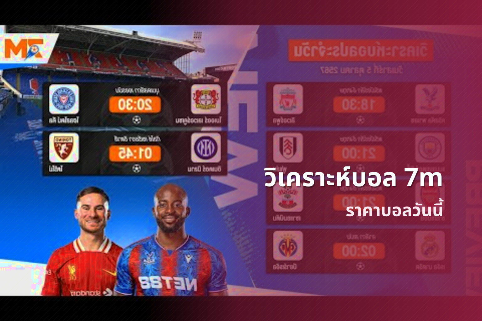 วิเคราะห์บอล 7m - sports analysis