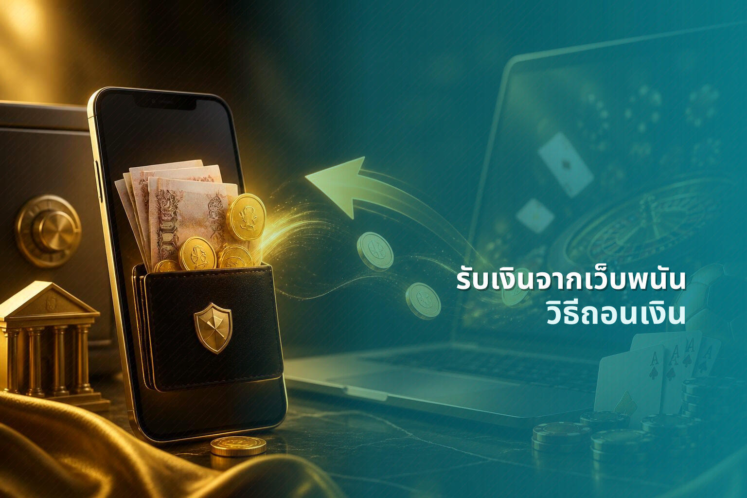 รับเงินจากเว็บพนัน - การถอนเงิน