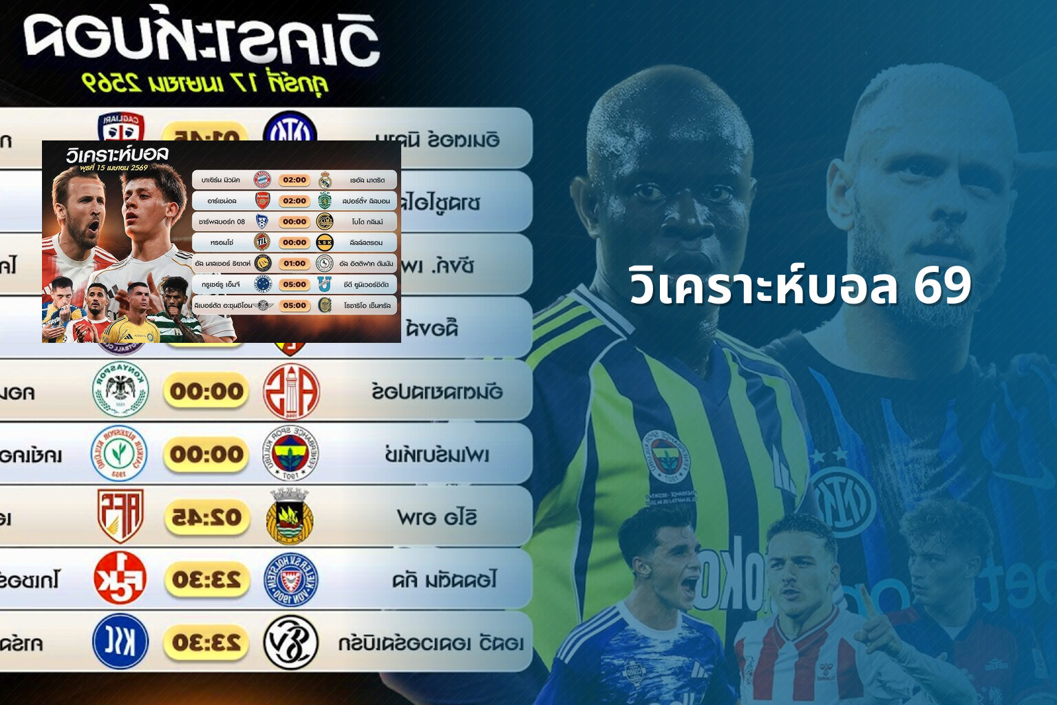 วิเคราะห์บอล 69 - football betting analysis