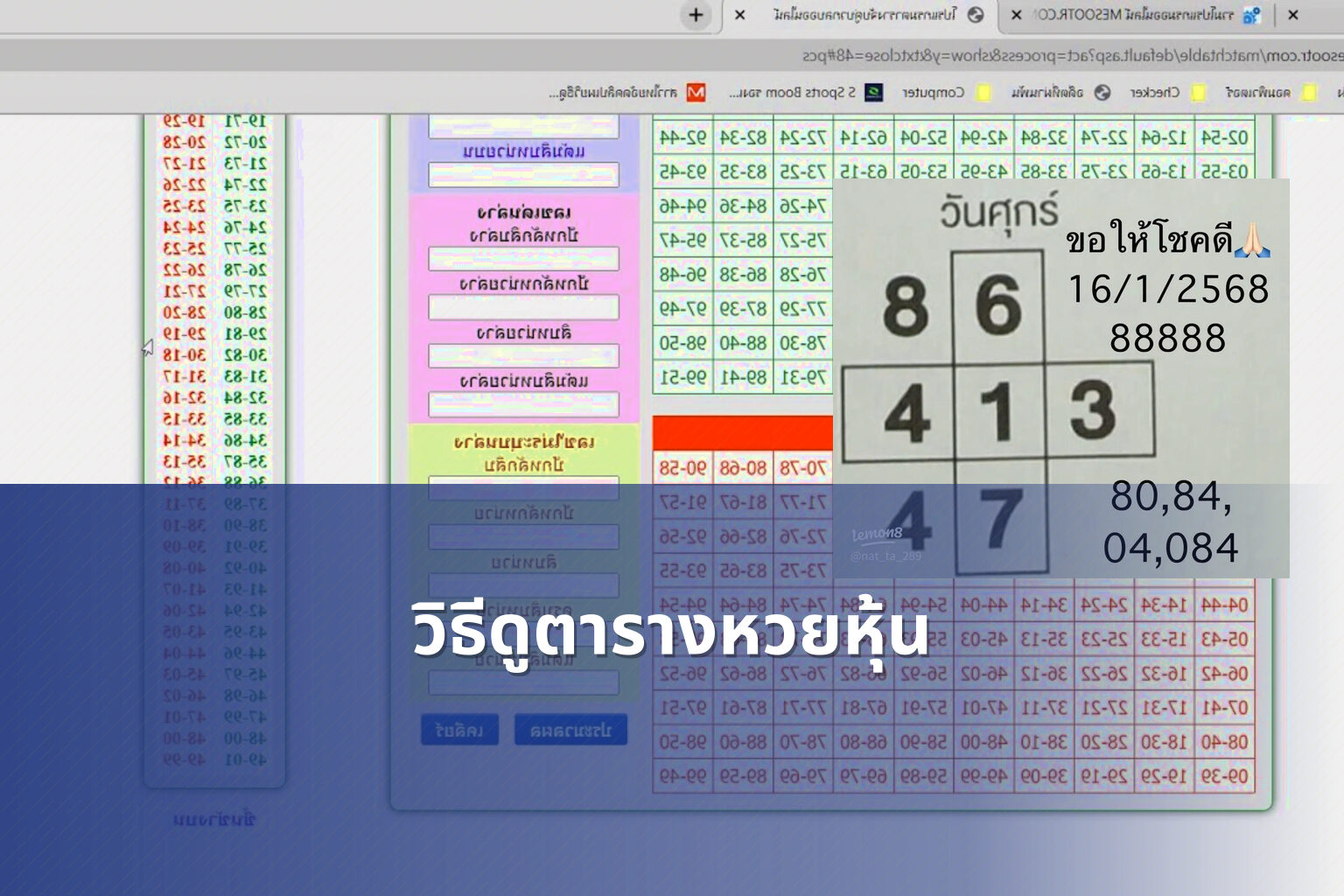 วิธีดูตารางหวยหุ้น - หวยหุ้น