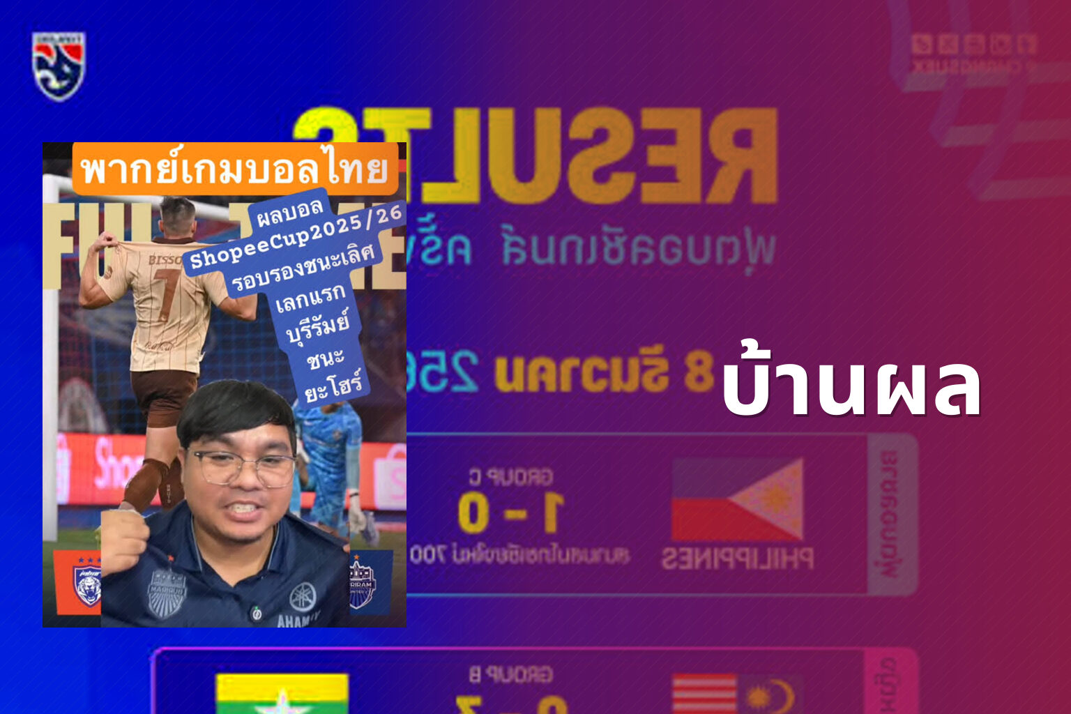 บ้านผล - football results
