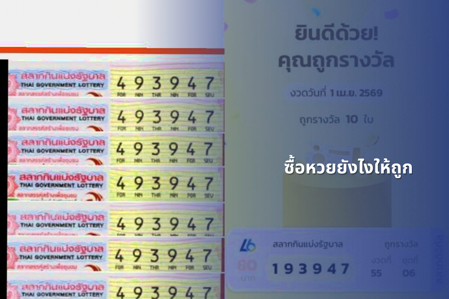 ซื้อหวยยังไงให้ถูก - การซื้อหวย