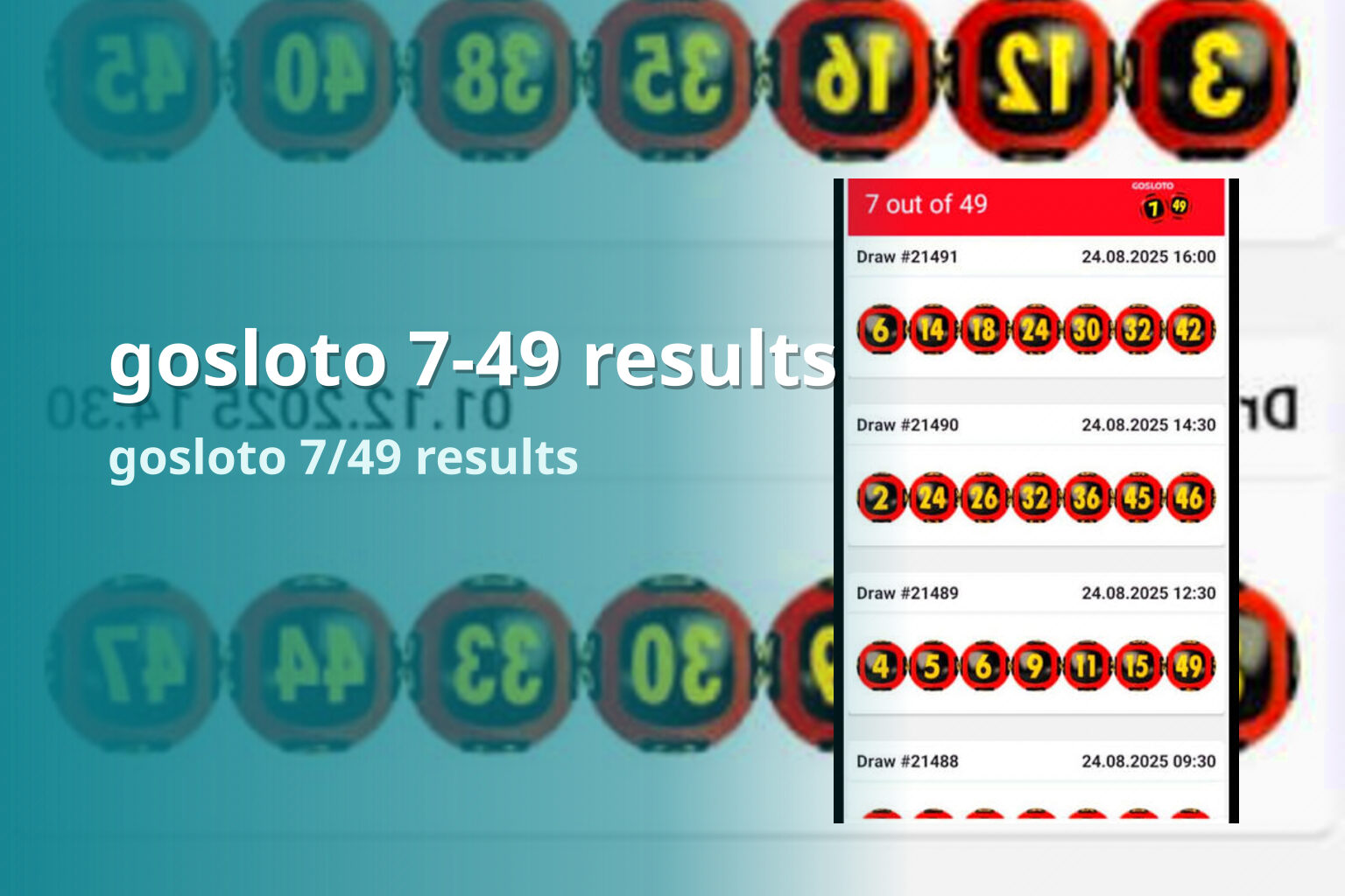 gosloto 7-49 results - lottery results