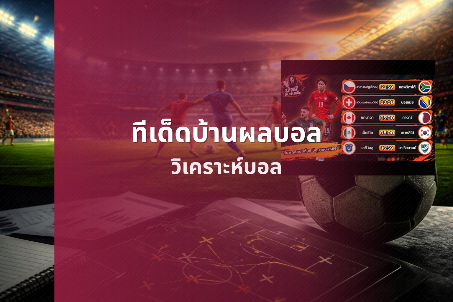 ทีเด็ดบ้านผลบอล วิเคราะห์บอล