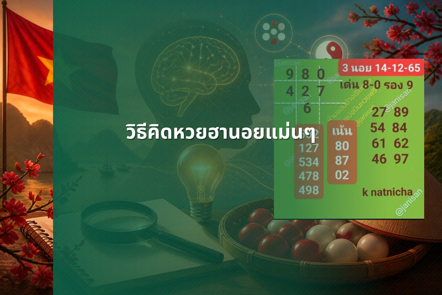 วิธีคิดหวยฮานอยแม่นๆ - หวยฮานอย