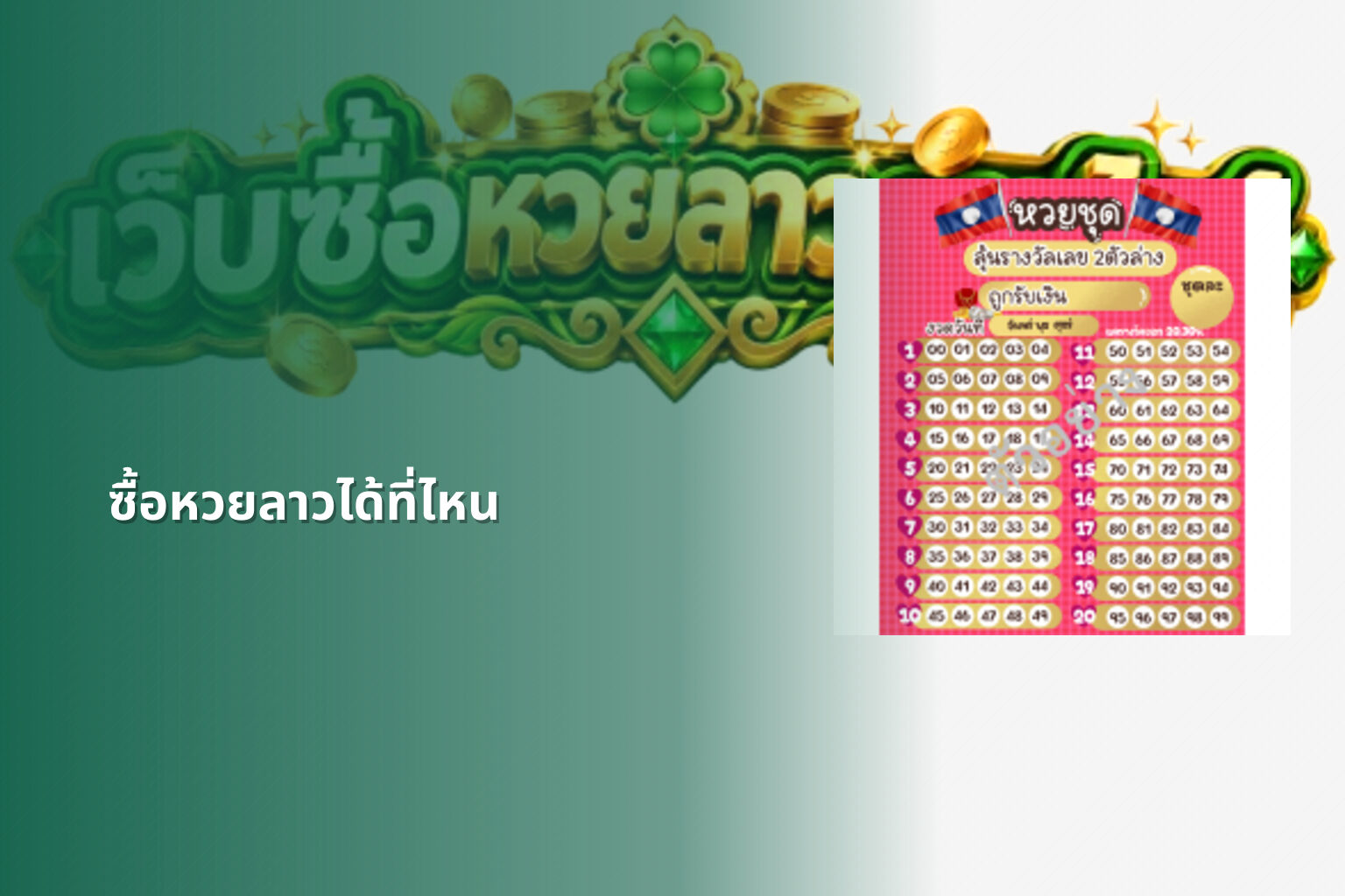 ซื้อหวยลาวได้ที่ไหน - where to buy Lao lottery
