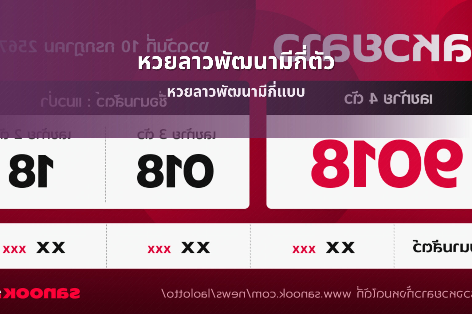 หวยลาวพัฒนามีกี่ตัว - หวยลาว